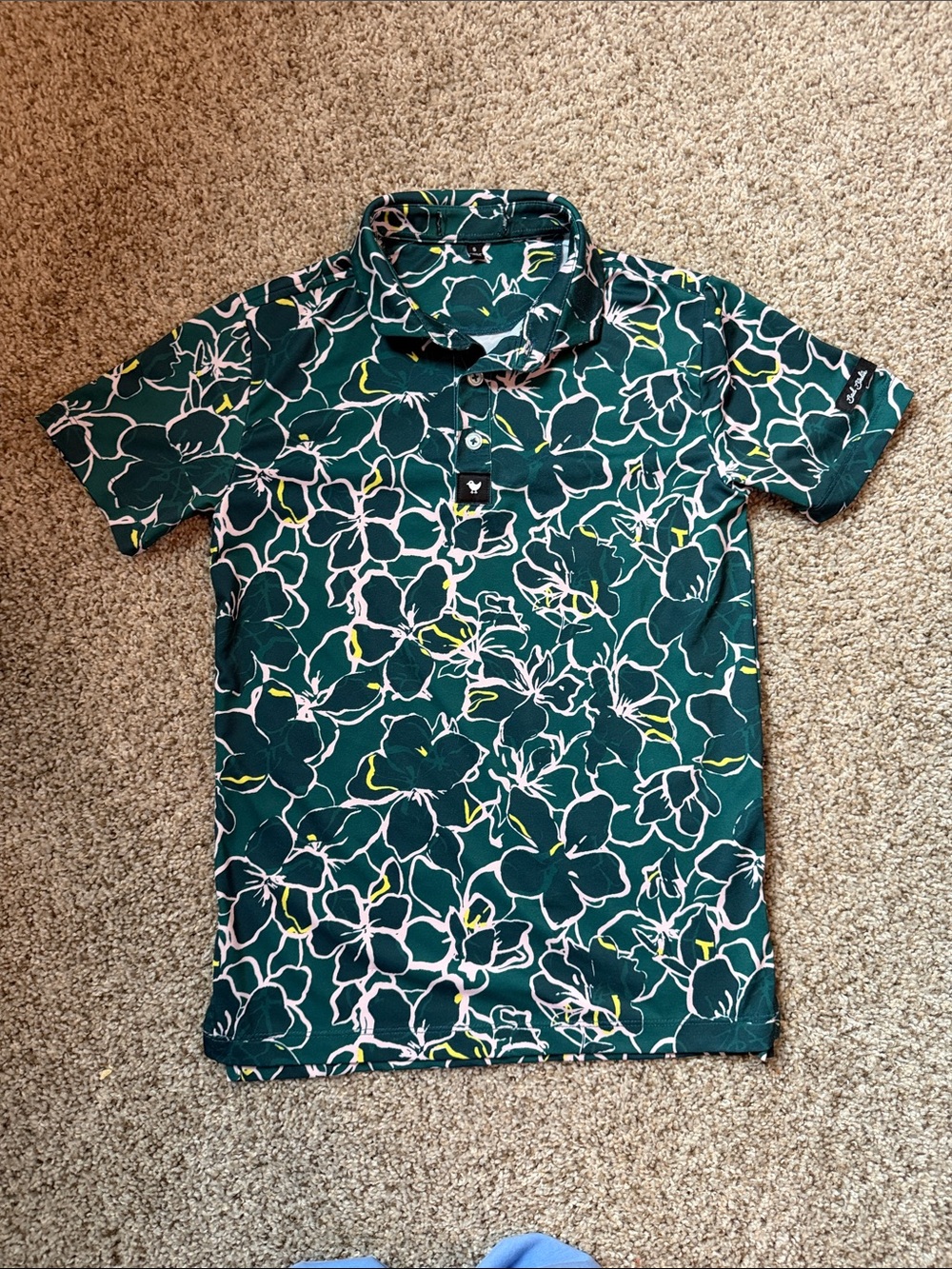 Bad Birdie Boys Gold Shirt size S